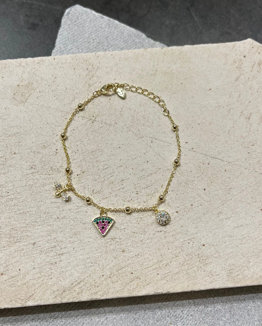 Karpuz Dilim Charmlı Bileklik Çok Renkli