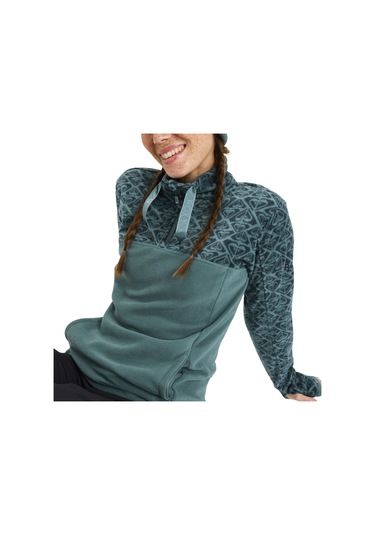 Roxy Kadın Polar Sayna Half Zip Yeşil Renkli Renkli Çok Renkli