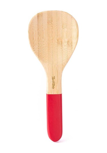 Tantitoni Bambu Kırmızı Pilav Kaşığı Bambu