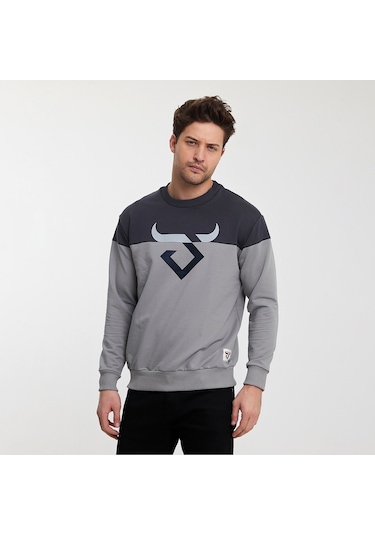 Twobull HELSİNKİ Erkek  Füme / Taş Sweatshirt