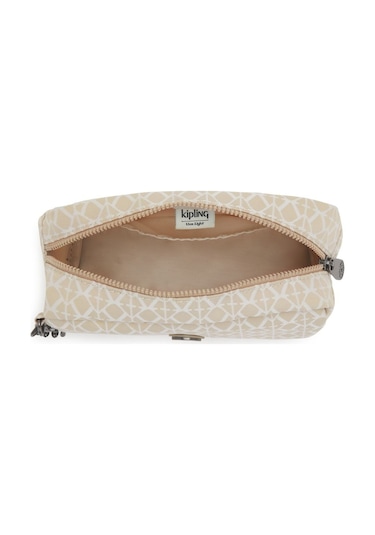 Kipling Gleam Makyaj Çantası Kahverengi Sıgnature Beıge