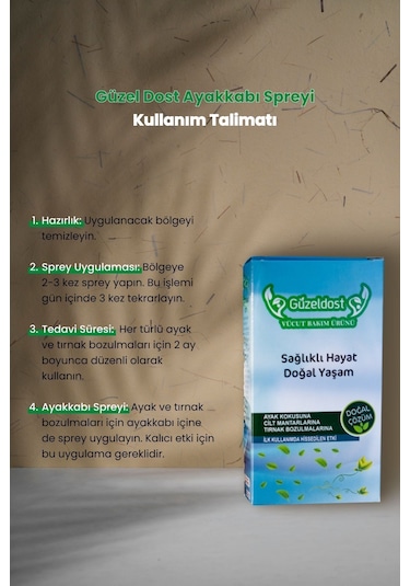 Güzeldost Ayak Kokusu Önleyici Sprey Doğal İçerikli