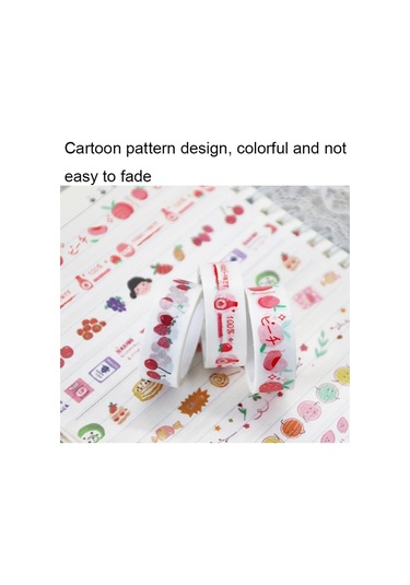 60rolls/box 42001 Karikatür Desen El Hesabı Bant Seti Günlük El Kitabı Dıy Washi Malzemesi, Size:60rolls/box 42001 Diğer