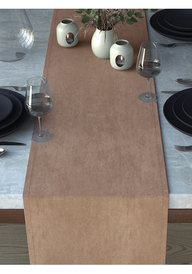 Kadife Dokulu Kum Beji Runner Kum Beji