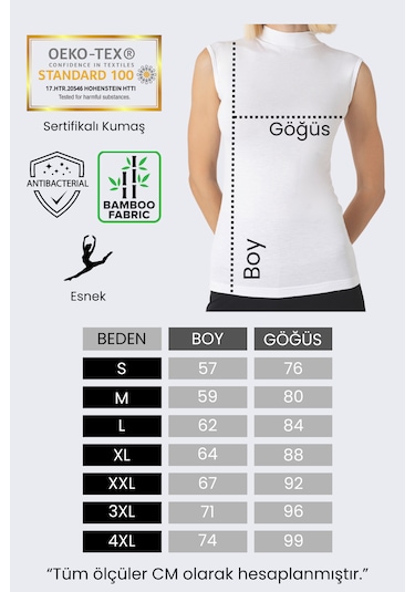 Nt Underwear Kadın Bambu Balıkçı Yaka Sıfır Kol Body Hafif, Rahat Ve Şık Siyah