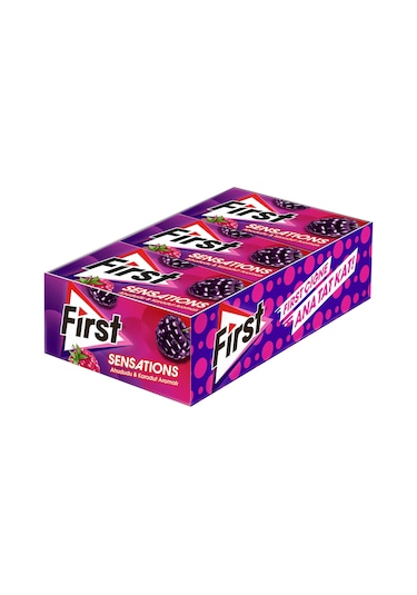 First Sensations Ahududu & Karadut Aromalı Sakız 12 x 27 G