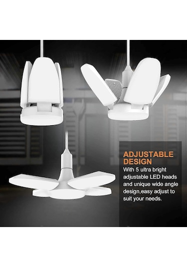 Led Garaj Aydınlatması, 60w E27 6500k 6000lm Atölye Lambası, Garaj, Depo, Atölye Ve Bodrum İçin Led Tavan Lambası