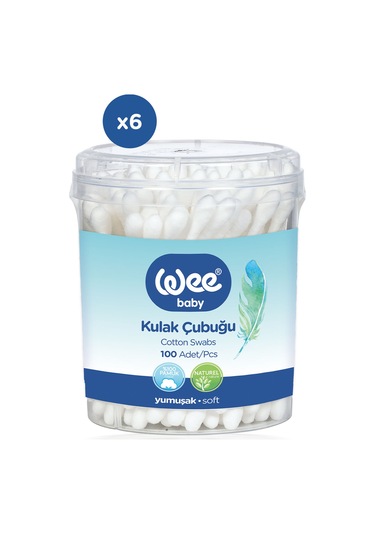 Wee Baby 100'lü Bebek Kulak Çubuğu (100x6 600 Adet)