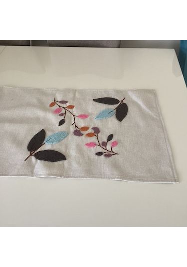 Punch İşlemeli Dal Desenli Dekoratif Kırlent Kılıfı Takım Karışık/Çok Renkli