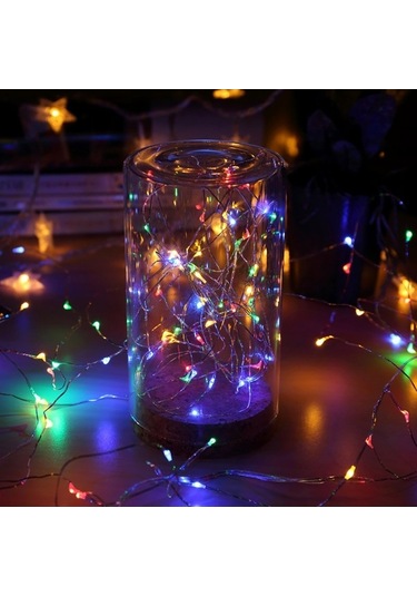 Tongxida 10m Ip65 Su Geçirmez Renkli Işık Güneş Paneli, Gümüş Tel Dize Işık, 100 Led Smd 0603 Peri Lambası Dekoratif Işık Diğer