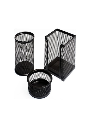 Lotte Metal Perfore 3 Lü Set Siyah Siyah