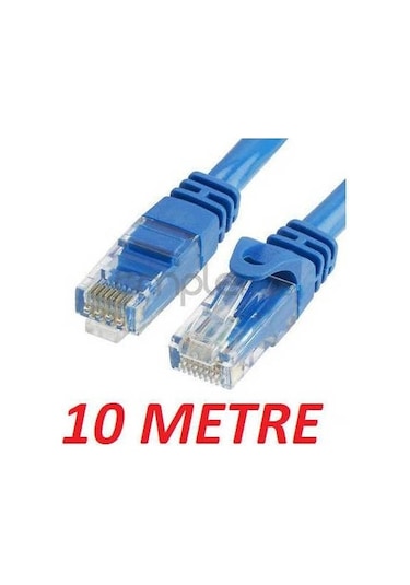 Cat6 Kablosu Ethernet Lan Internet 10 Metre 4612P Rj45 Network Mo