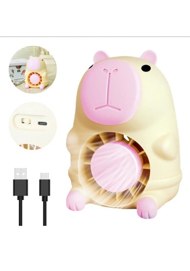 Masaüstü Şarzlı Özel Figürlü Ayıcıklı Işıklı Fan