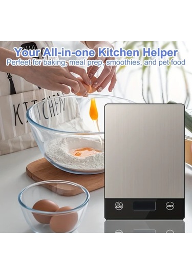 Dashanshop Innosinpo K210h Mutfak Terazisi 304 Paslanmaz Celik Lcd Ekran Tip C Sarjli 14 97 Kg Gram Ve Ons Firin Pisirme İcin -