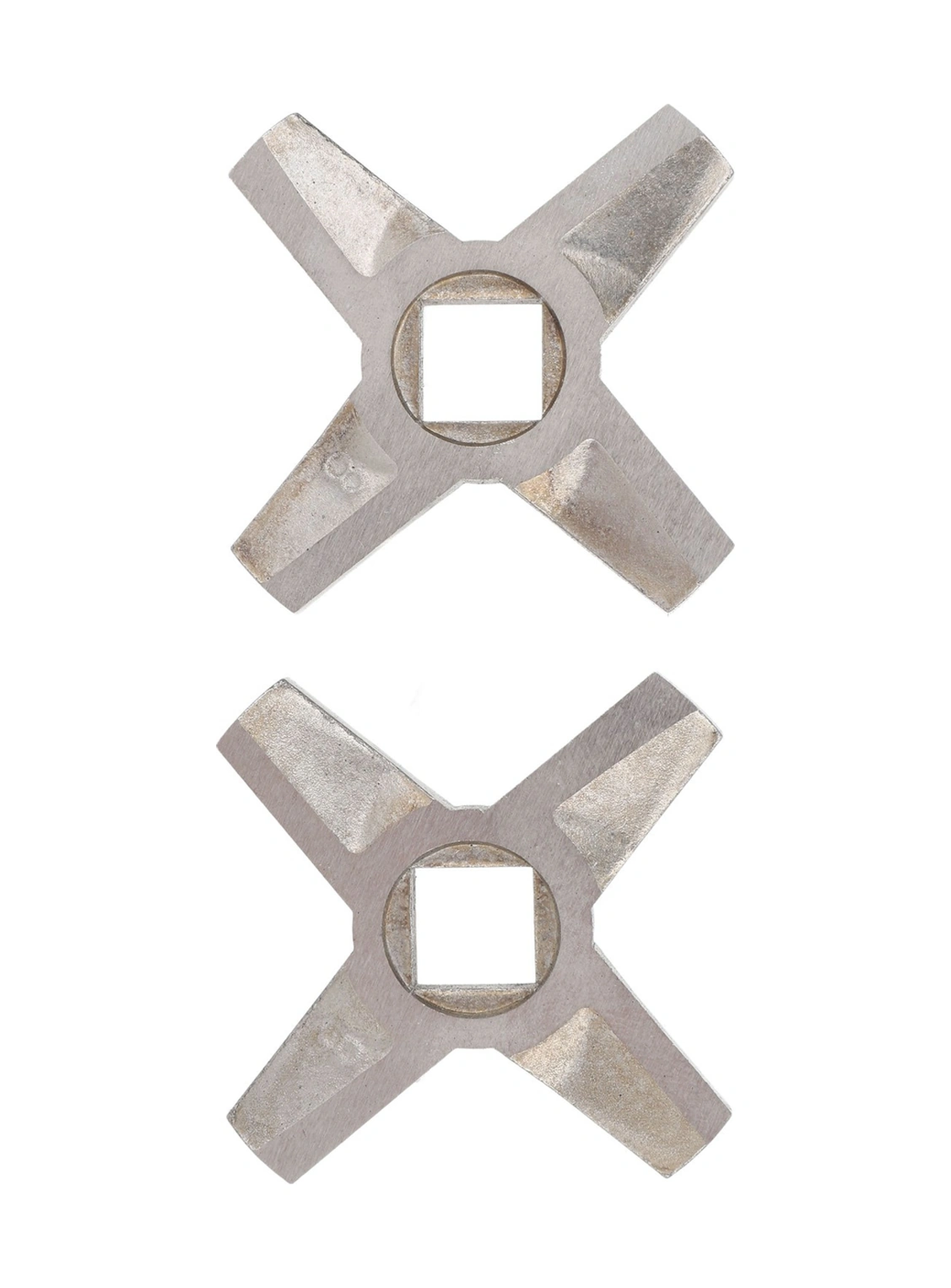 Geeroyoo Stainless Steel Et Mincerı Bıçakları - 2 Adet, 5.5x5.5cm, Çok Marka Uyumlu, Hızlı Kesim, Kolay Temizleme, Dayanıklı Aksesuar Diğer