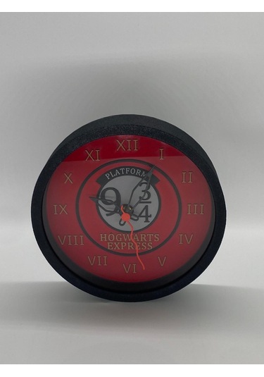 Hogwarts Express Temalı, Siyah Kasa Duvar Saati Siyah