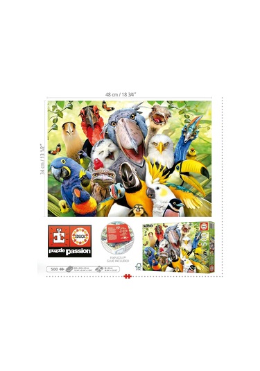 Educa 500 Parça Kuş Selfiesi Puzzle - Watch The Birdie - 19622