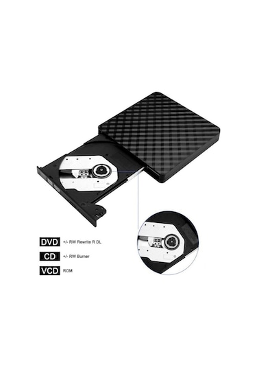 Sones Bt699 Usb / Type-c Harici Optik Sürücü Kılıfı Dizüstü Bilgisayar Dvd Yazıcı Taşınabilir İnce Disk Oynatıcı