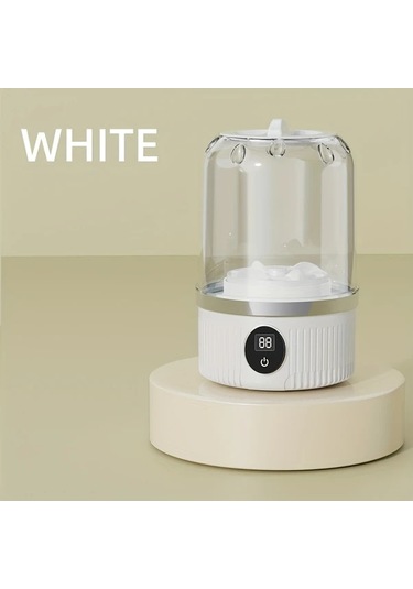 Boatshop1 Portable Otomatik Çamaşır Makinesi White Fiş Gerekmez Kurulum Yok 3000mah Pil 20 Yıkama Seyahat Ev Rv İç Çamaşırı Çorap