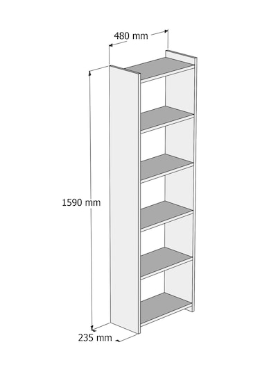 Tanmob Kitaplık Beyaz - Ktb0101