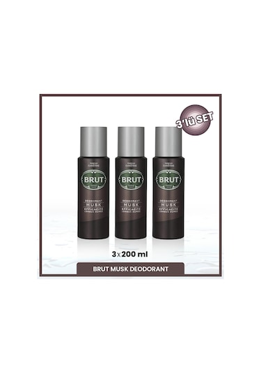 Brut Musk Erkek Sprey Deodorant 3 x 200 ML