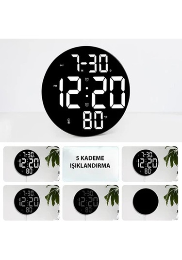 Monozone 12ınç Led Duvar Masa Saati Dijital Modern Elektronik