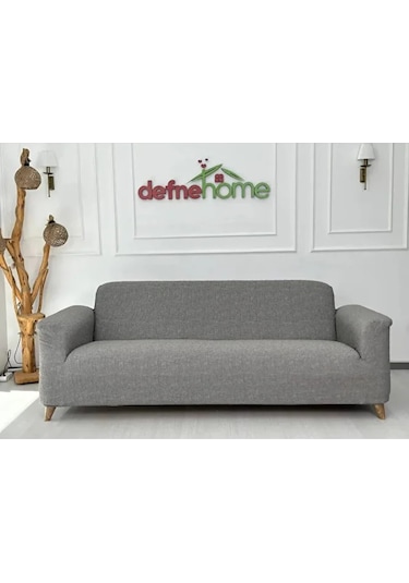 Döşemelik Kumaş Düz Keten Lastikli Kayma Yapmayan 3311 Takım Kolt Pudra