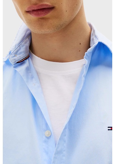 Tommy Hilfiger Erkek Gömlek Mw0mw39988 C3q Açık Mavi Açik Mavi
