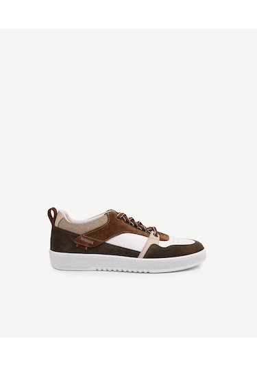 Yargıcı Parçalı Deri Sneaker 24yeay4475x 007 Haki