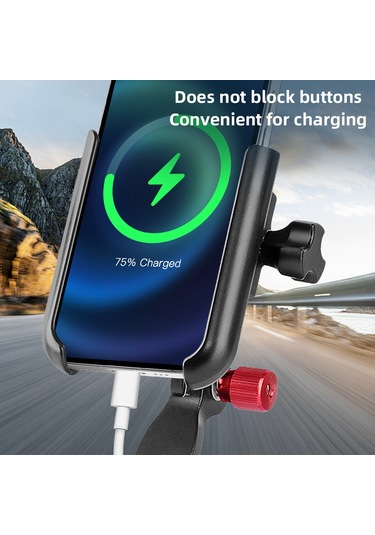 Padalink 360 Derece Dönebilir Bisiklet Telefon Tutucu - Dağ Bisikleti Ve Yol Bisikleti İçin Evrensel Alüminyum Tutucu Siyah