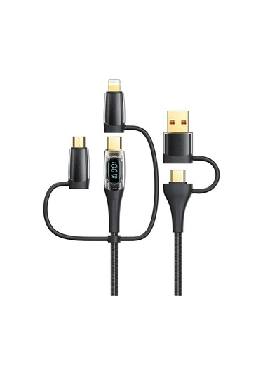 Moonbıffy 3in1 Usb C Şarj Kablosu İphone Uyumlu 14/13/12/11 Pro Max, Macbook Pro, Xiaomi Samsung Tabletler İçin 100w Pd Hızlı Şarjbej2m