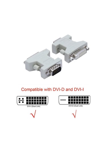 Dvi 24+5 Dişi To Vga Erkek 15 Pin Çevirici Dönüştürücü Adaptör (537968035)