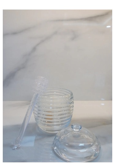 Lorenzo Kaşıklı Cam Bal Kavanozu