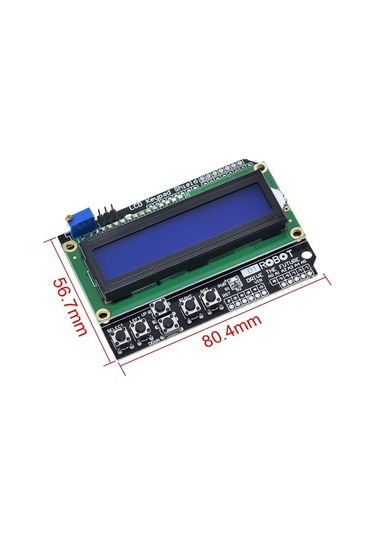 Arduino Shield 2x16 Karakter Lcd Modül 6 Buton Keypad Tuş