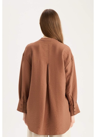 DeFacto Relax Fit Hakim Yaka Basic Düz Uzun Kollu Tesettür Gömlek Tunik E1757AX25SPBN519 DeFacto Relax Fit Hakim Yaka Basic Düz Uzun Kollu Tesettür Gömlek Tunik E1757AX25SPBN519