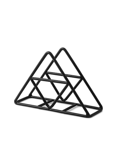 Novahub Peçete Dispenseri Kaymaz Mutfak Aksesuarları Çizilmez Masa Üçgen Peçete Tutucu Uygun Geniş Uygulama Yeniden Kullanılabilir Siyah