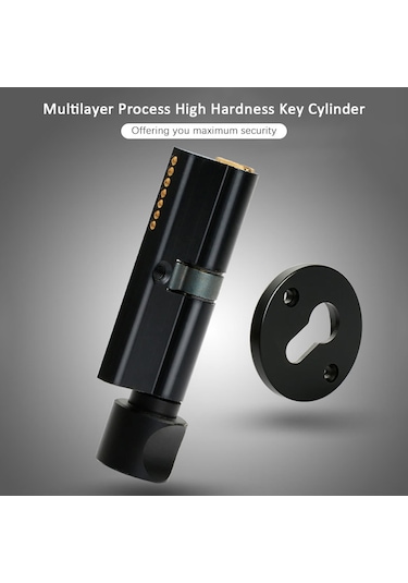 Leedıs Ağır Hizmet Tipi Yuvarlak Kilitli Kol Seti Anahtarlı Tersine Çevrilebilir Kapı Kolları Sol Veya Sağ 35-45mm Siyah-siyah