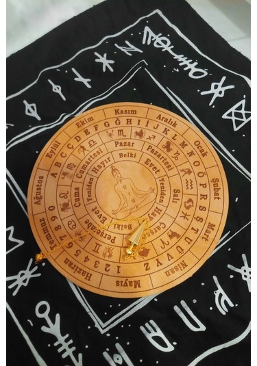 Pandül Sarkaç Tahtası Türkçe Ahşap Sarkaç Örtüsü Pirinç Pandül Ritüel Set