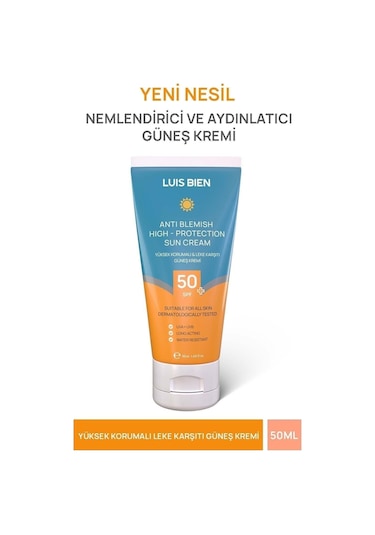 Luis Bien Leke Karşıtı SPF50+ Yüksek Korumalı Güneş Kremi 50 ML