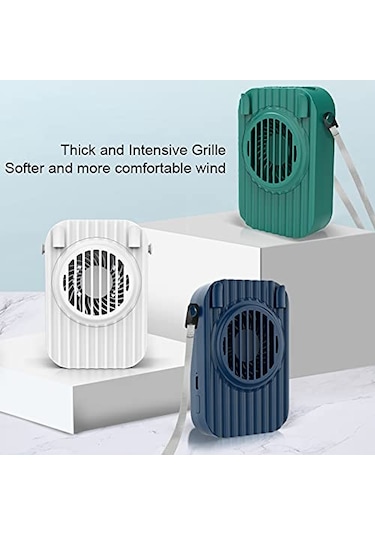 Ambition Mini Fan Yapraksız Fan Usb Şarj Bel Asılı Yapraksız Fan