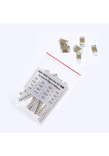0805 Smd Kapasitör Set 16 Tip 320 Parça Yüzey Montaj Film Seramik