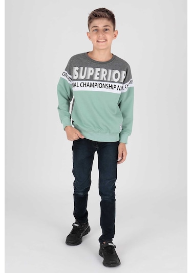 Ahengim Erkek Çocuk Superior Baskılı Trend Sweatshirt Ak15118 001