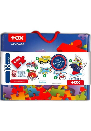 Tox Ulaşım Araçları 2+ Keçe Yapboz Puzzle T002