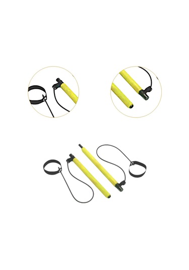 Suntek 2 Bölüm Pilates Bar Egzersiz Çubuğu Güç Sarı Sarı