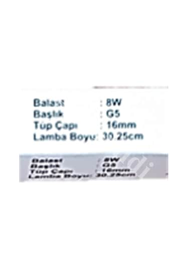 8 Watt Floresan Ampul T5 8 Watt Beyaz Işık Tekfen