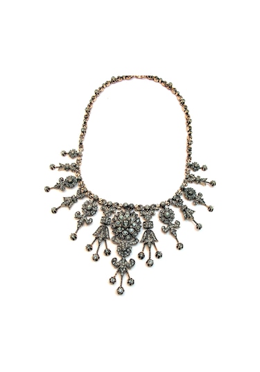 Muhteşem Yüzyıl Elmas Montür Gerdanlık Kolye Sarı