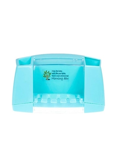 Mavi Banyo Aksesuarları Seti Diş Fırçası Tutucu Duvara Montaj Standı Diş Fırçası Tutucu Kanca Vantuz Banyo Araçları Diş Fırçası Rafı Mavi