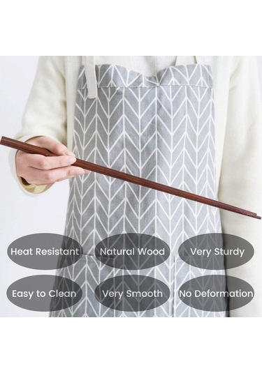 Singree 16.5 Cm Kırmızı Mutfak Ahşap Çubuklar, 2 Çift Paket Toplam 4 Adet