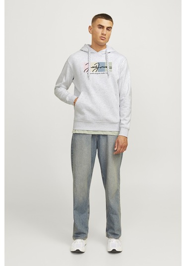 Jack & Jones Erkek Sweat 12262421 Açık Gri Açık Gri