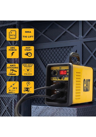 Cat Dz161t 160 Amper Tıg Lıft/mma Çanta Tipi Profesyonel Dijital İnverter Kaynak Makinesi Cat Dx37 Avuç Taşlama